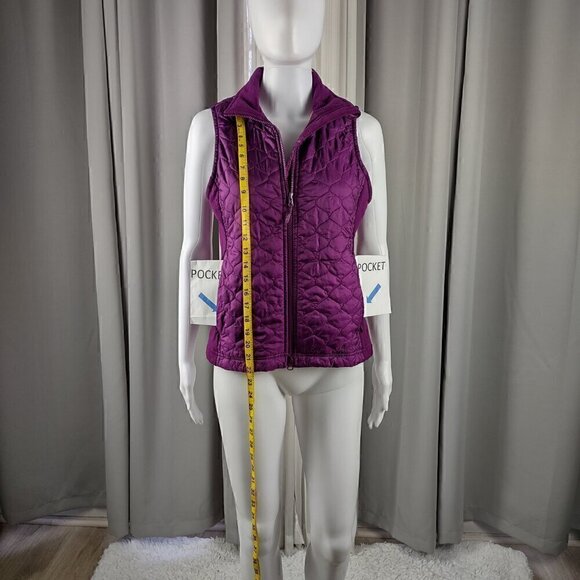 L.L. Bean Womens Purple Full Zip Up Quilted Thinsulate Nylon Winter Vest Size XS - Picture 5 of 9